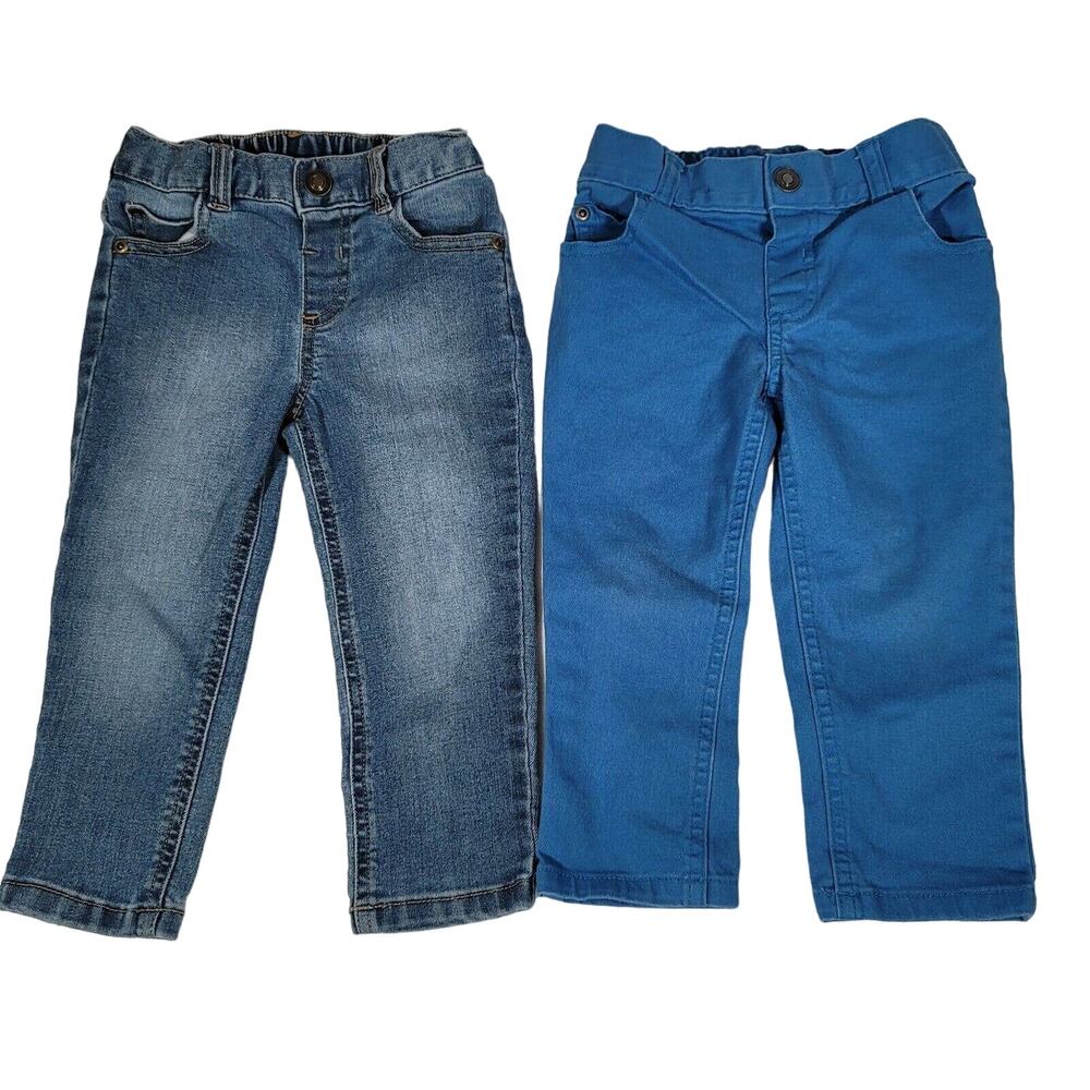 Toddler Jeans Size 2T Garanimals Blue Pants Bottoms Pull On Elastic Waist